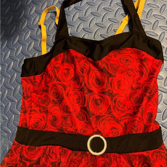 Red Rose Dance Costume Dress - Picture 2 of 5